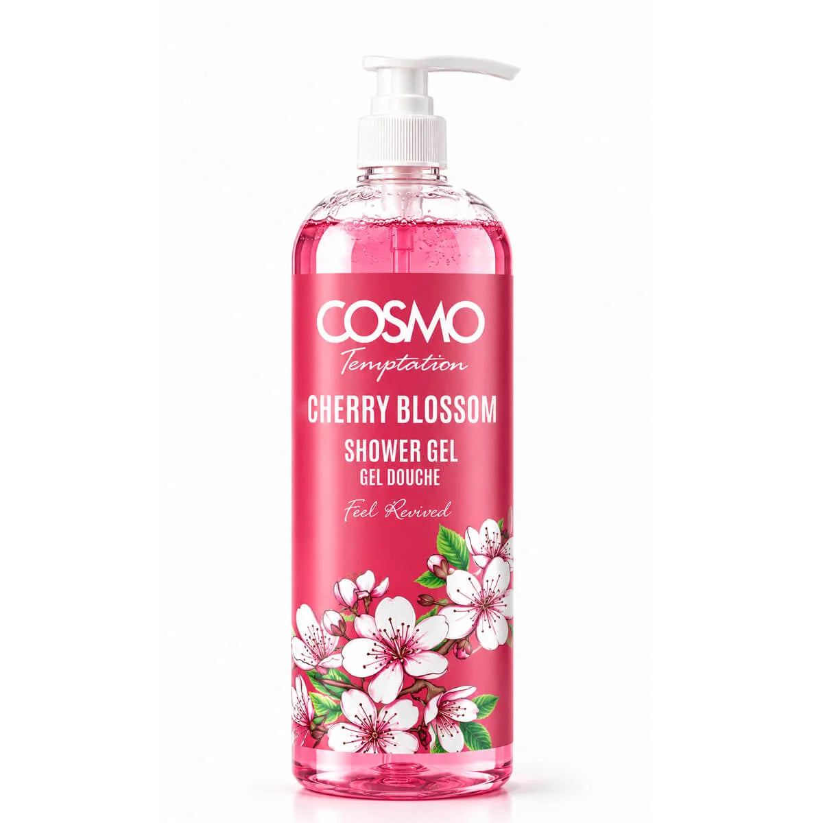 TEMPTATION SHOWER GEL CHERRY BLOSSOM 1000ML  (COSMO SERIES) (M)